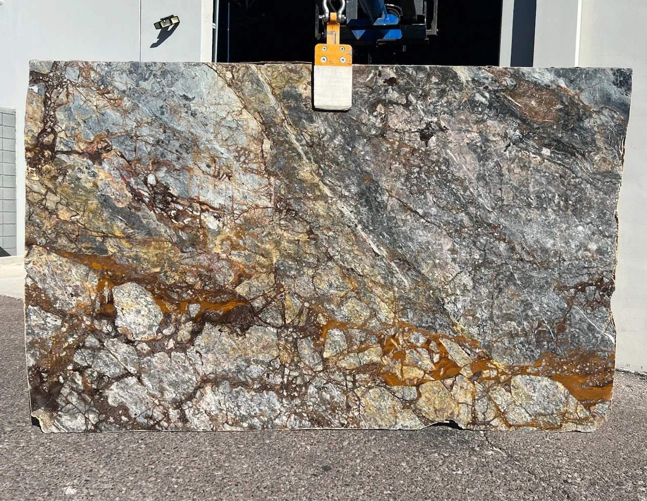 Full-size stone slabs on display at Arista Stones Salt Lake City