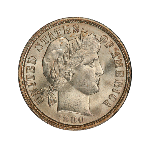 1900 Barber Dime COIN obverse