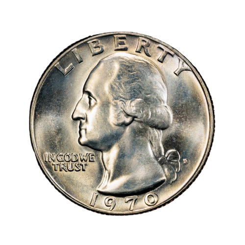 1970-D Clad Washington Quarter U.S. Coin