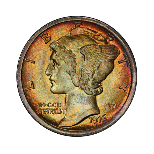 1916 Mercury Dime COIN Obverse