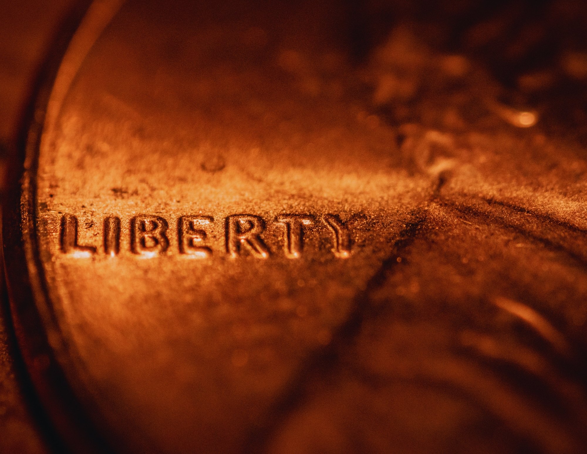 close up of a lincoln cent penny liberty