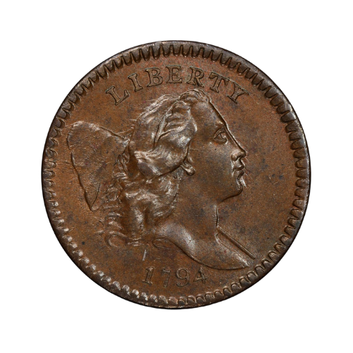 coin dated 1794 Liberty Cap Half Cent