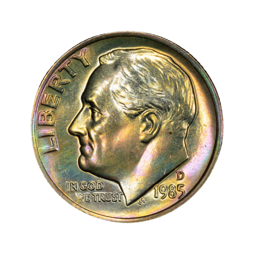 1985-D Roosevelt Dime COIN obverse