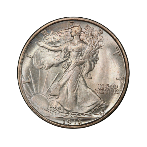 1918 Walking Liberty Half Dollar US COIN