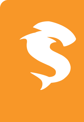 A white Sludgehammer logo on an orange background.