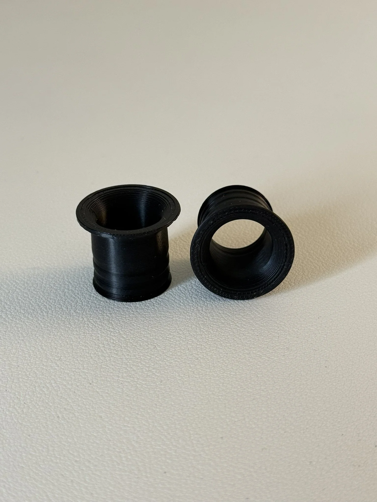 Solid Black PLA Road Bike Bar Plugs