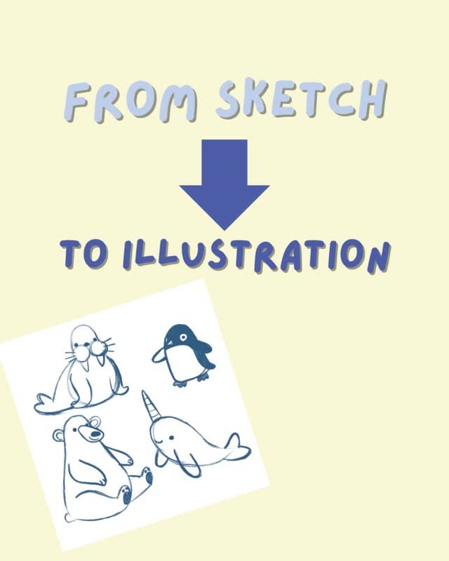 From rough sketch to soft, wintery magic &mdash; here&rsquo;s the full illustration process of my Arctic Friends plush series. Adding color, texture, and cozy details to turn simple shapes into expressive little characters.

This series is from a new