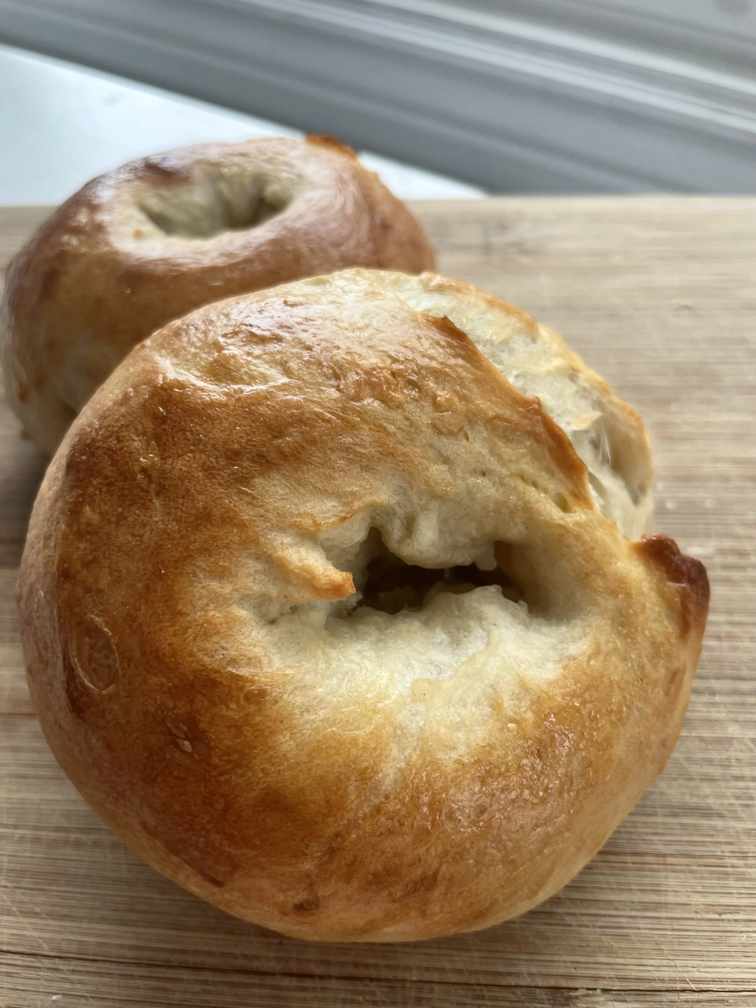 Plain Sourdough Bagels ($10) (4 pack)