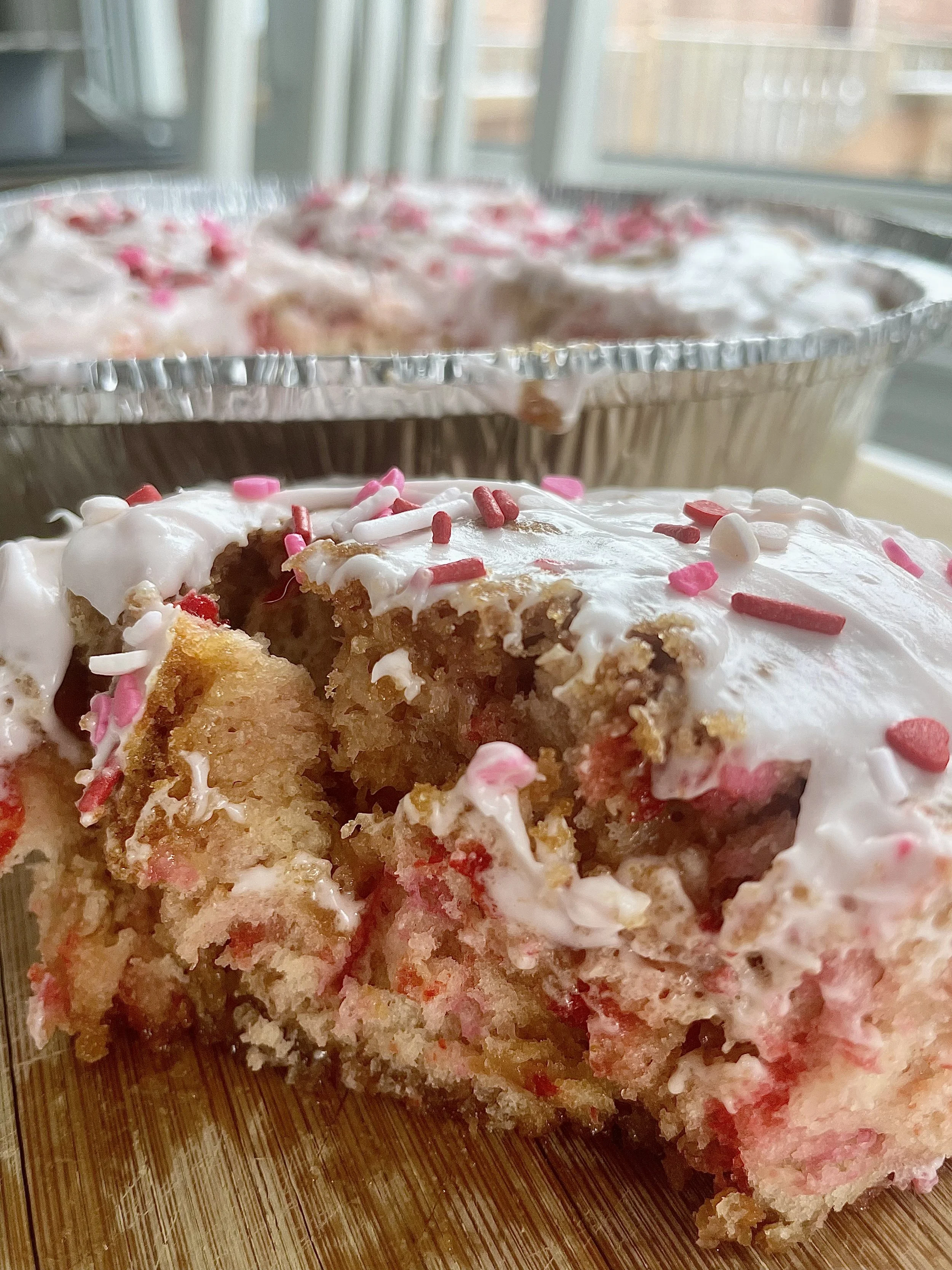 Strawberries & Cream Sourdough Cinnamon Rolls ($16) (4 pack) (February Only)