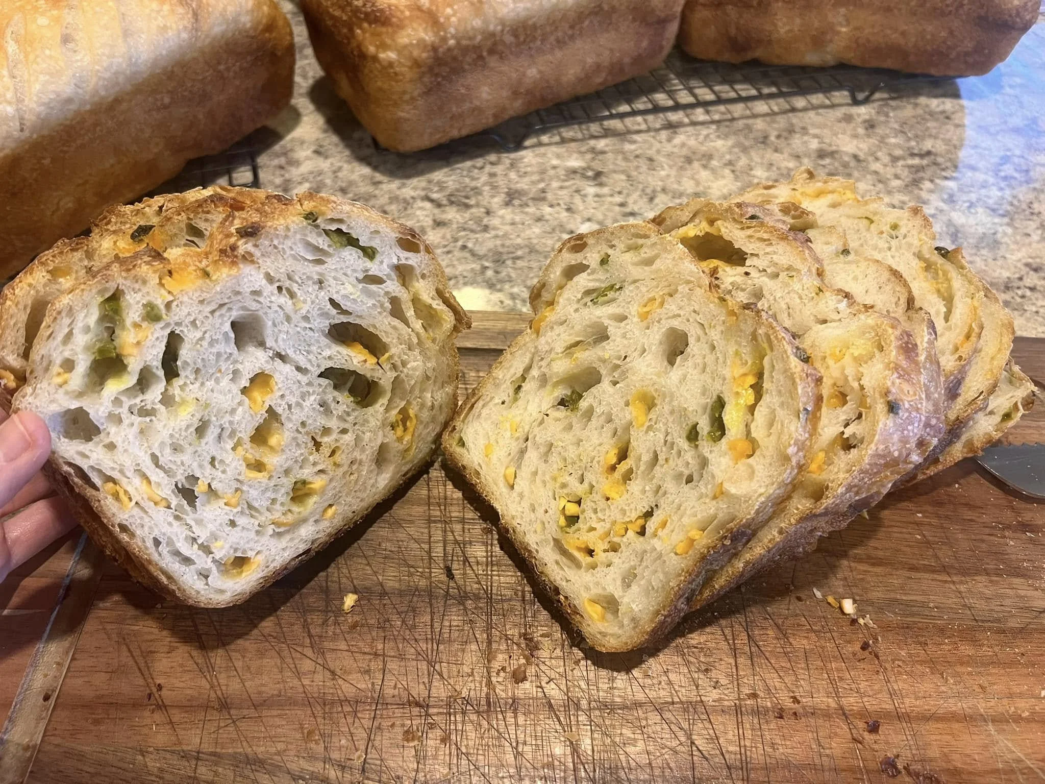 Jalapeño Cheddar Sourdough Sandwich Loaf ($14)