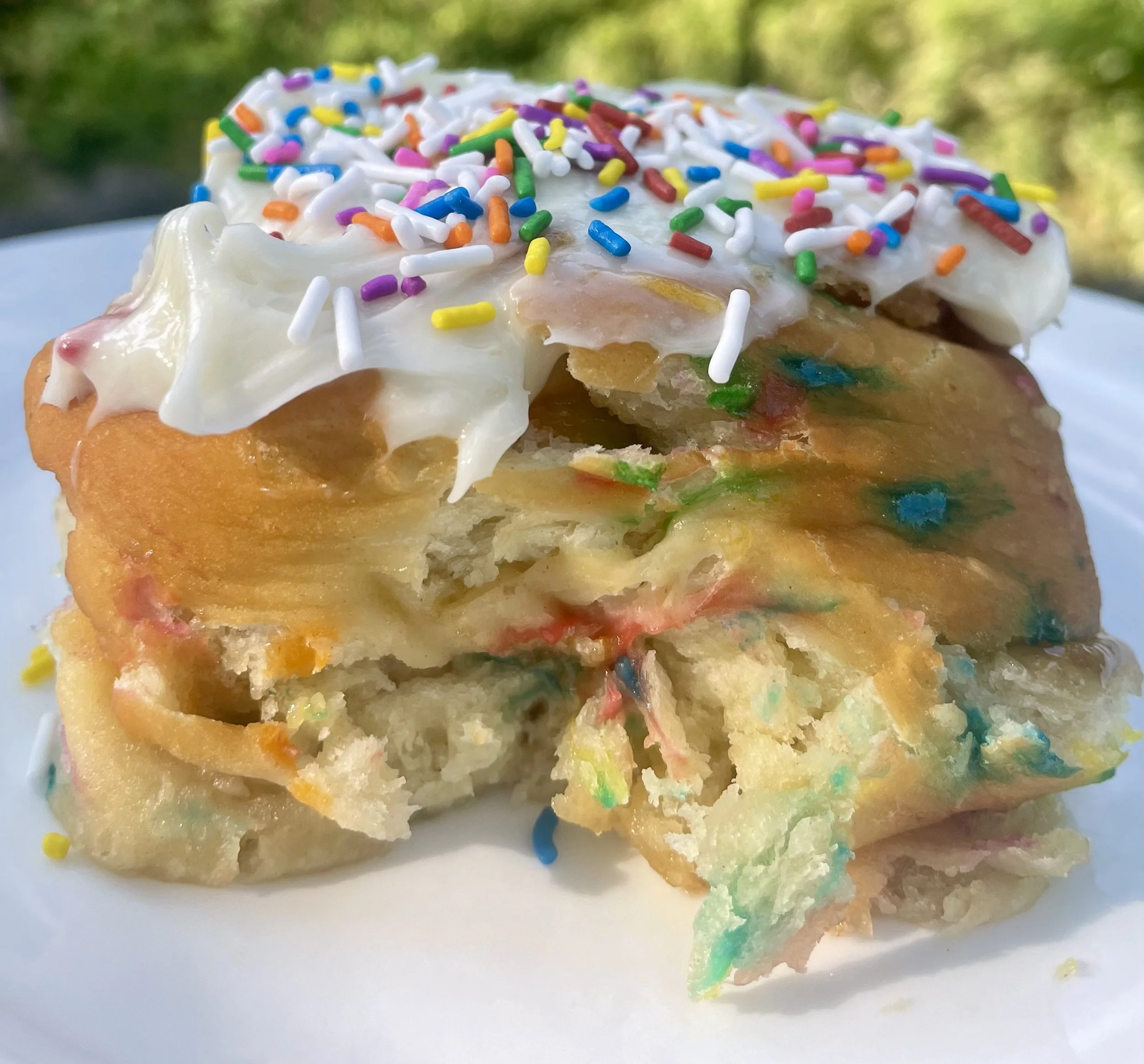 Vanilla Confetti Sourdough Cinnamon Rolls ($16) (4 pack) (March Only)