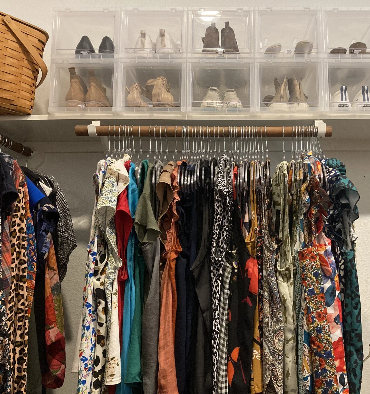 an organized clothes closet