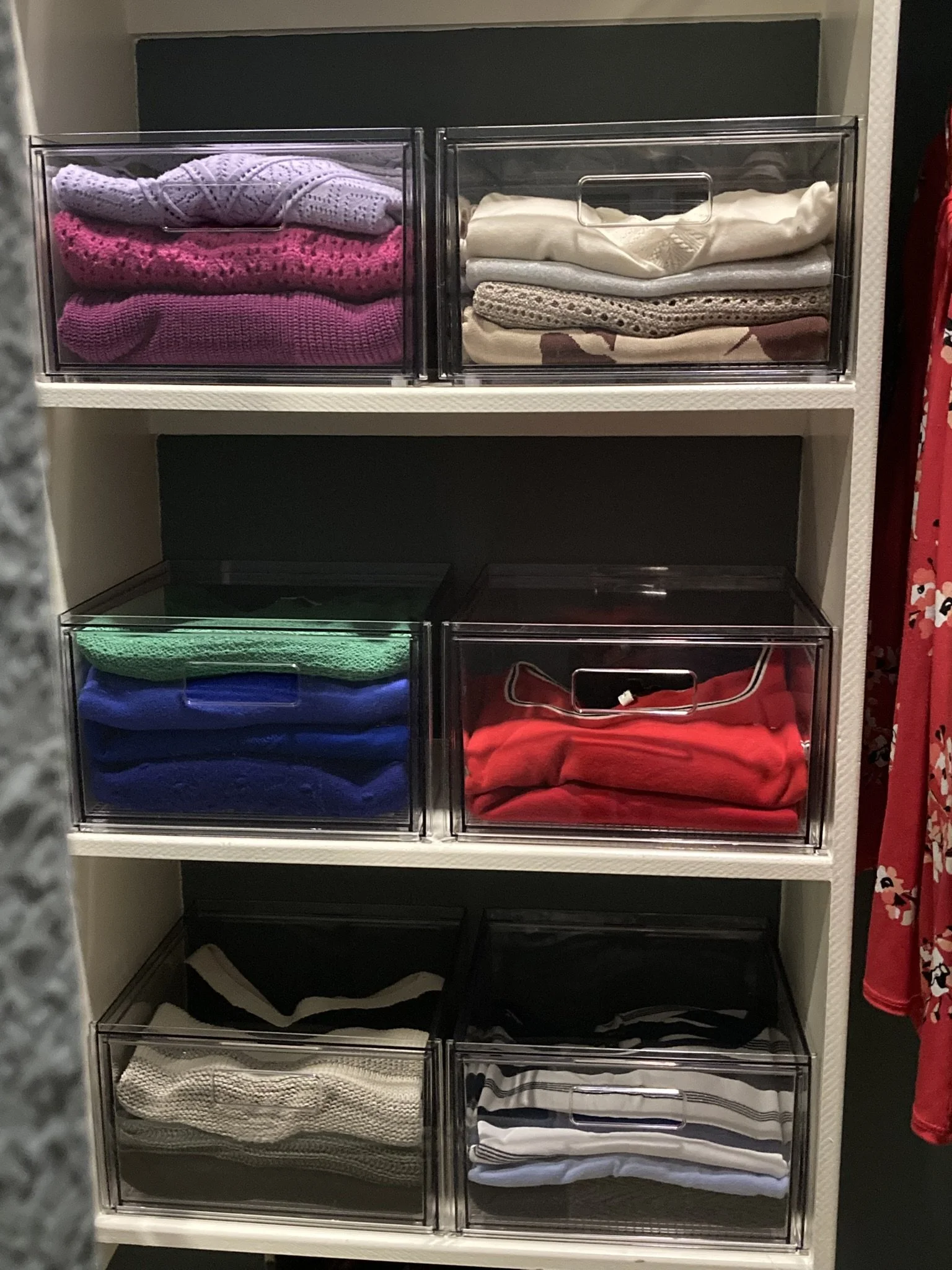 an organized clothes closet