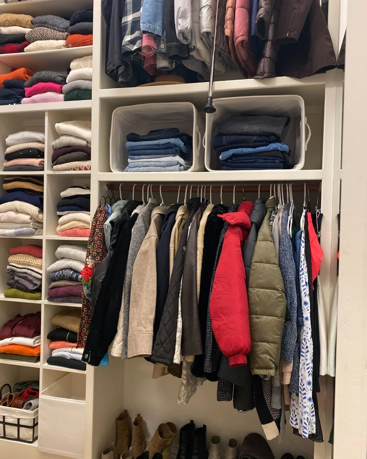 an organized closet