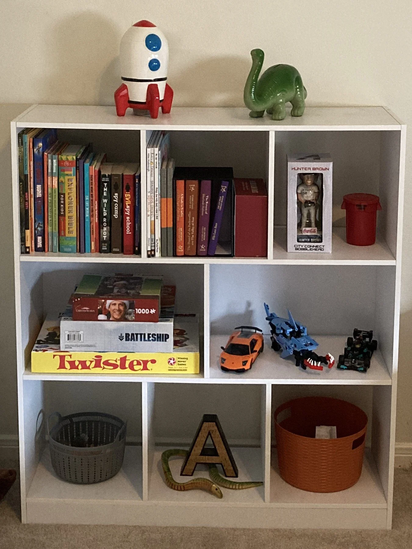 an organized playroom cube