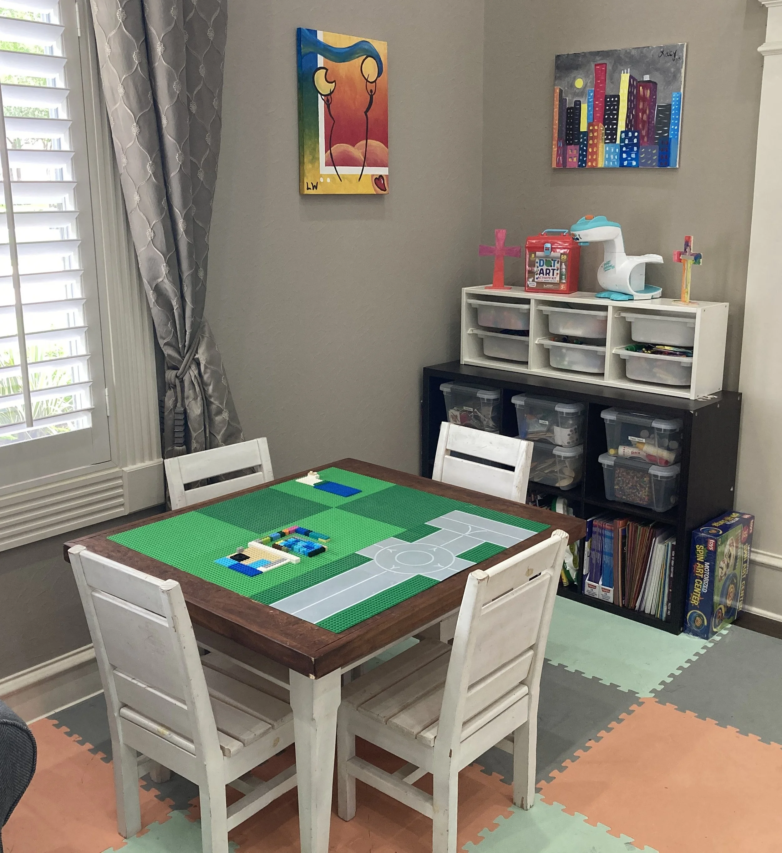 an organized playroom