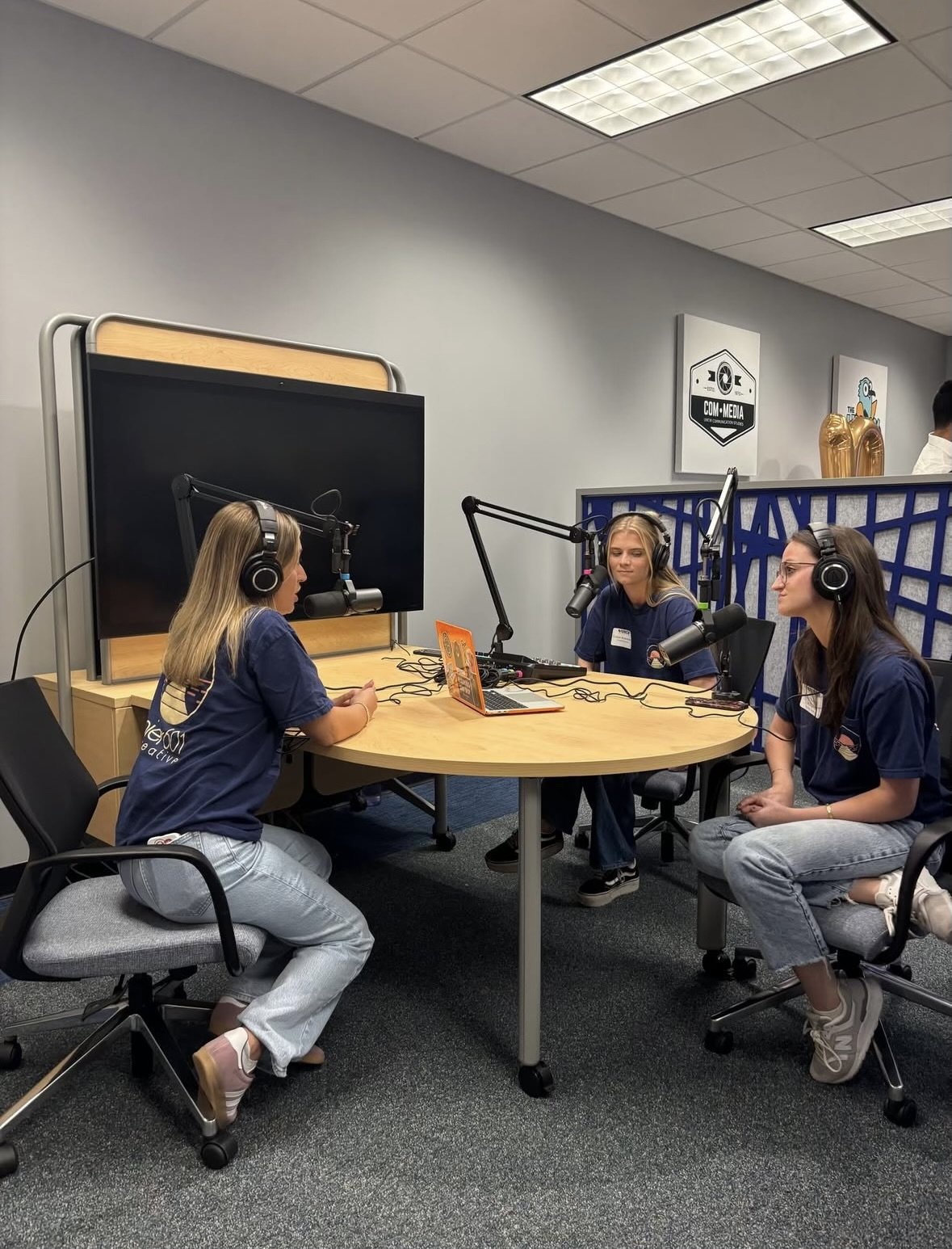 Snapshot during the recording of a podcast episode for the Pier601 podcast, Pier to Peer.