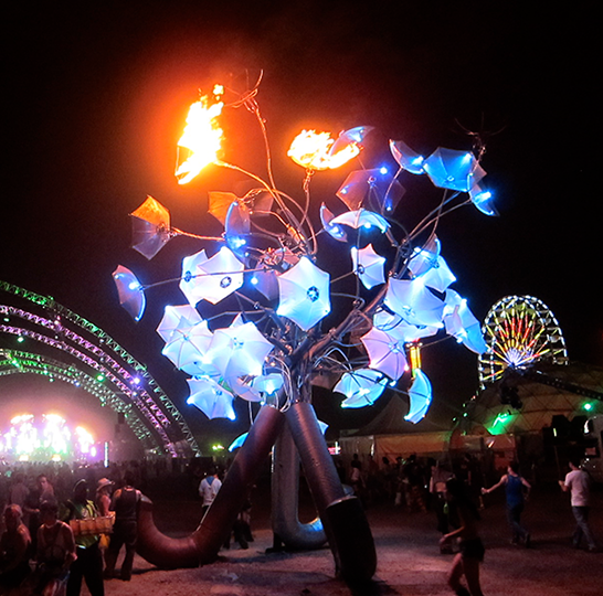 Flame and light effects. photo: John DeVenezia 2011