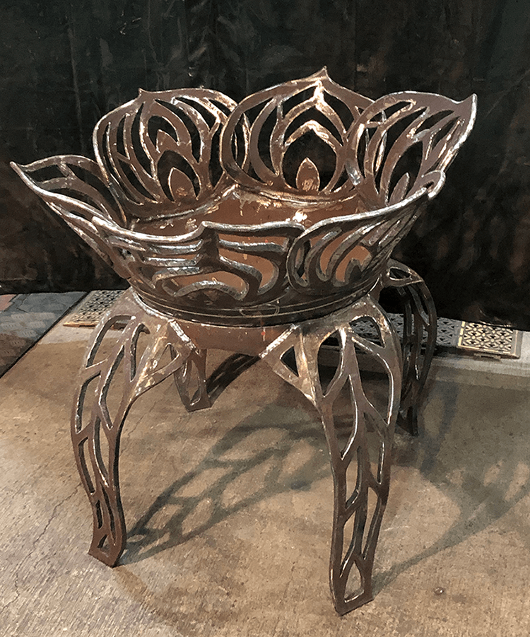 Minx's fireplace, fresh-made