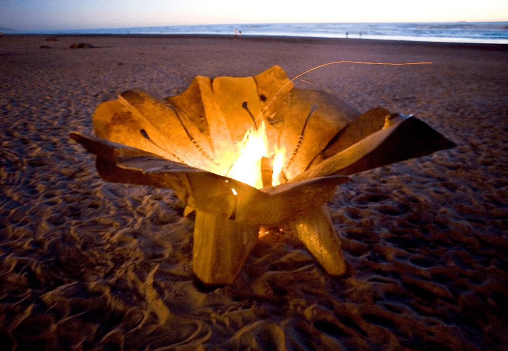 Fire Bloom 1, for public use on Ocean Beach, San Francisco CA, 2006. photo: Yasmin Mawaz-Khan