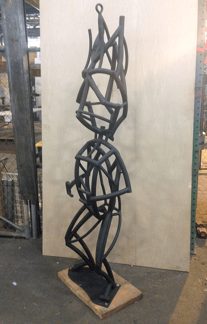 Well Being skeleton powder-coated