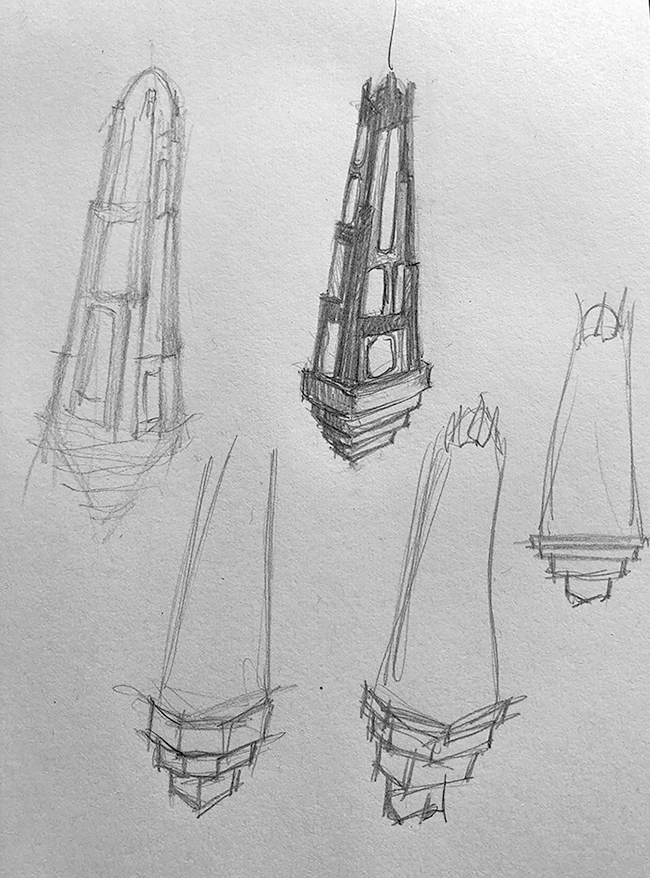 Middle lantern design sketch (R. Anders 2018)