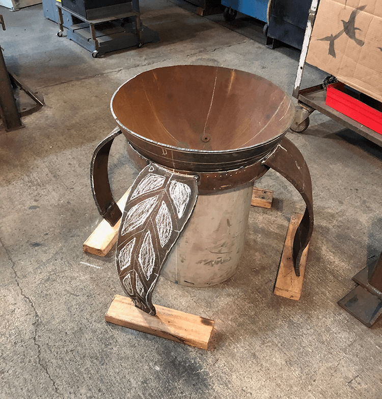 Starting with 3/8" thick tube and a halon ball