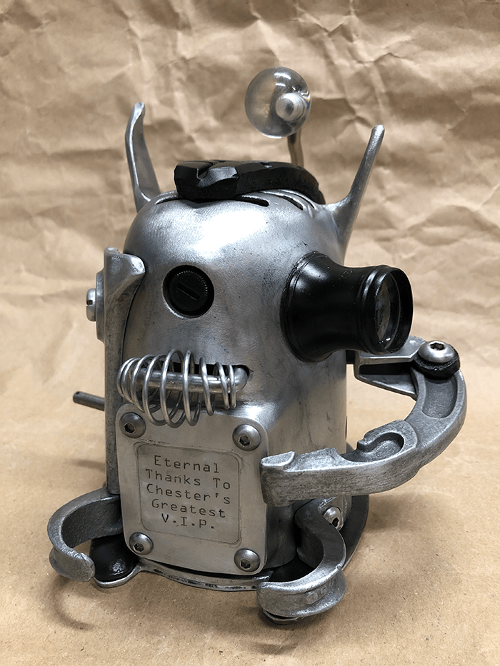 Thanksmonster (2021), assembled aluminum, steel, and various materials