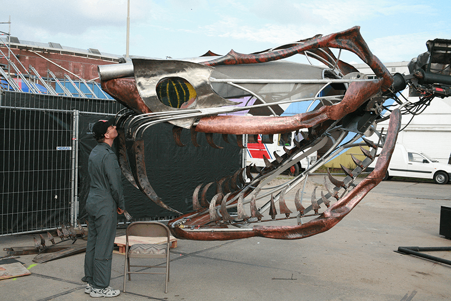 David inspecting at Robodock, Amsterdam, 2007. photo: Jess Hobbs