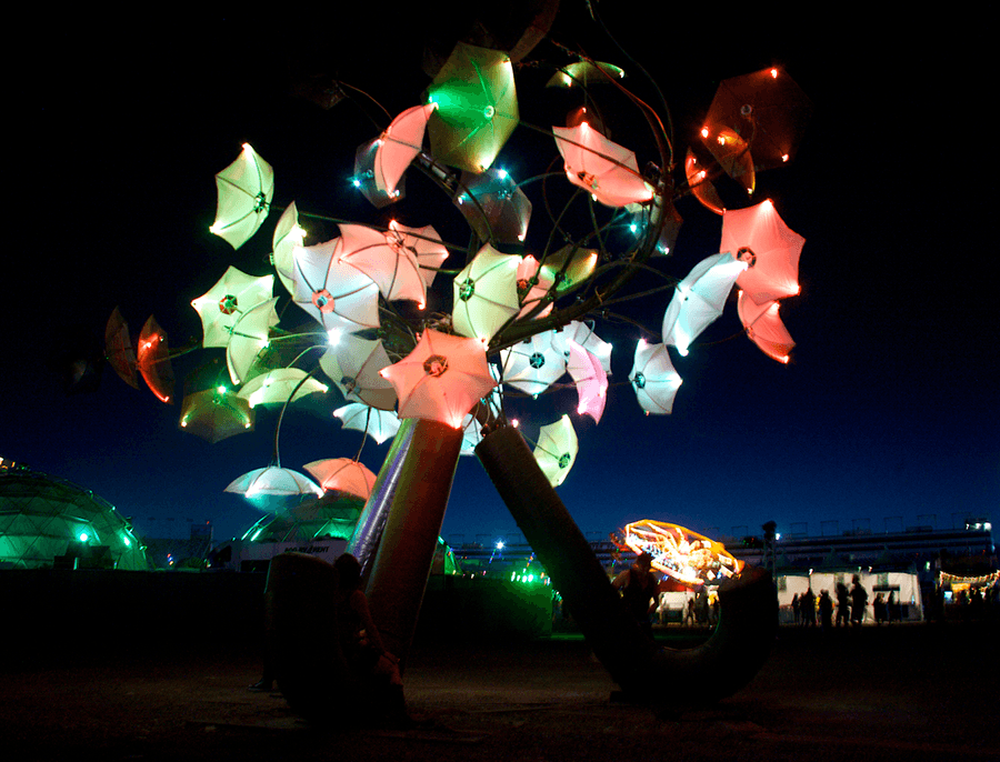 Brollyflock at EDC. photo: Jess Hobbs 2011
