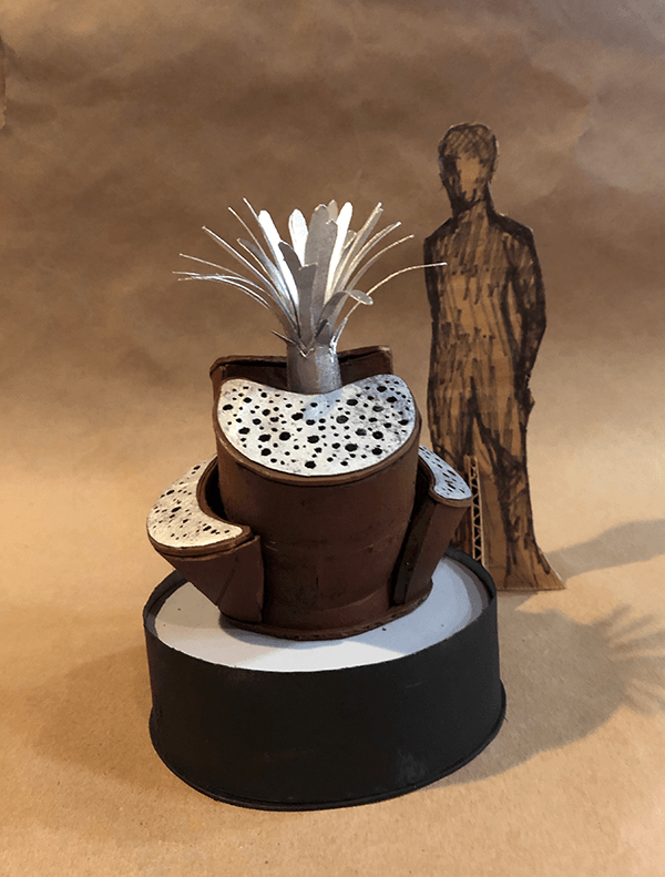 Lithops sculpture scale model