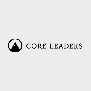 Core Leaders logo with a mountain peak icon inside a circle and the text 'CORE LEADERS' to its right.