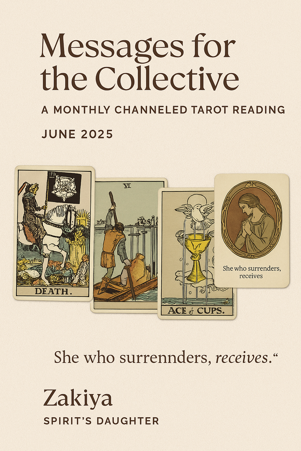 Messages for the Collective: A Monthly Channeled Tarot Reading — June 2025