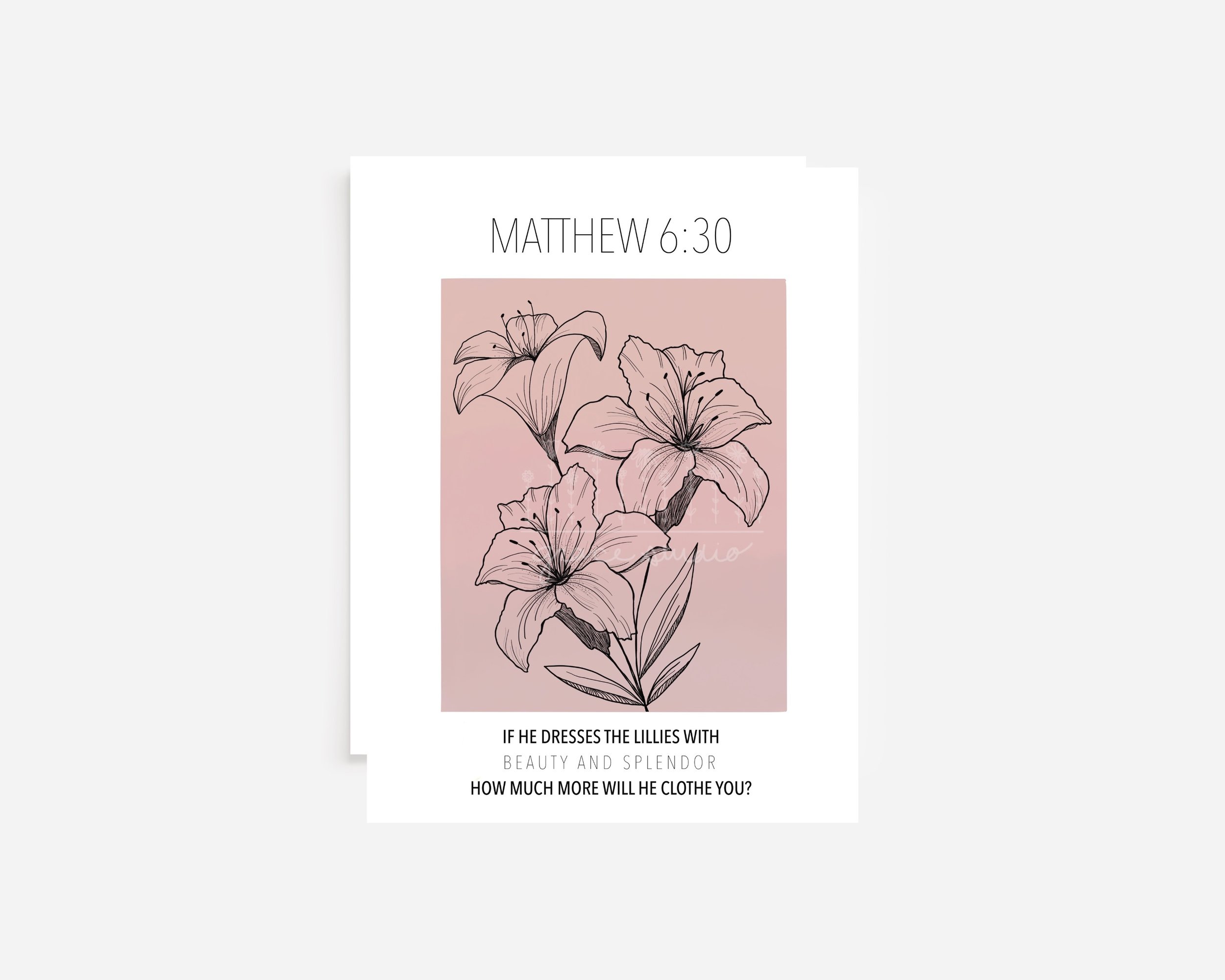 Matthew 6:30 Card