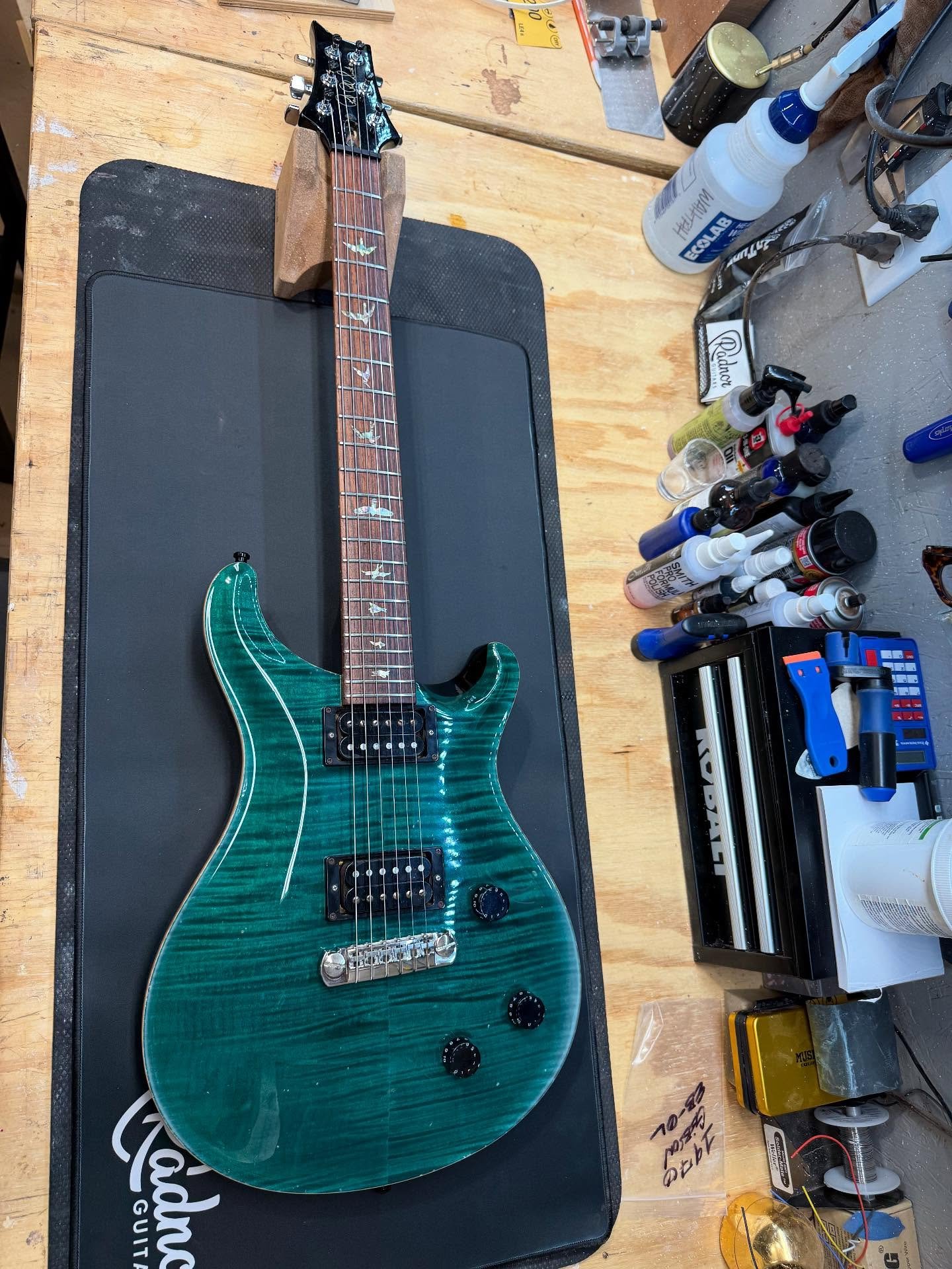 Always love to work on @prsguitars just a quick setup on this one #luthier #nashville #musiccity #guitarrepair #prsguitars