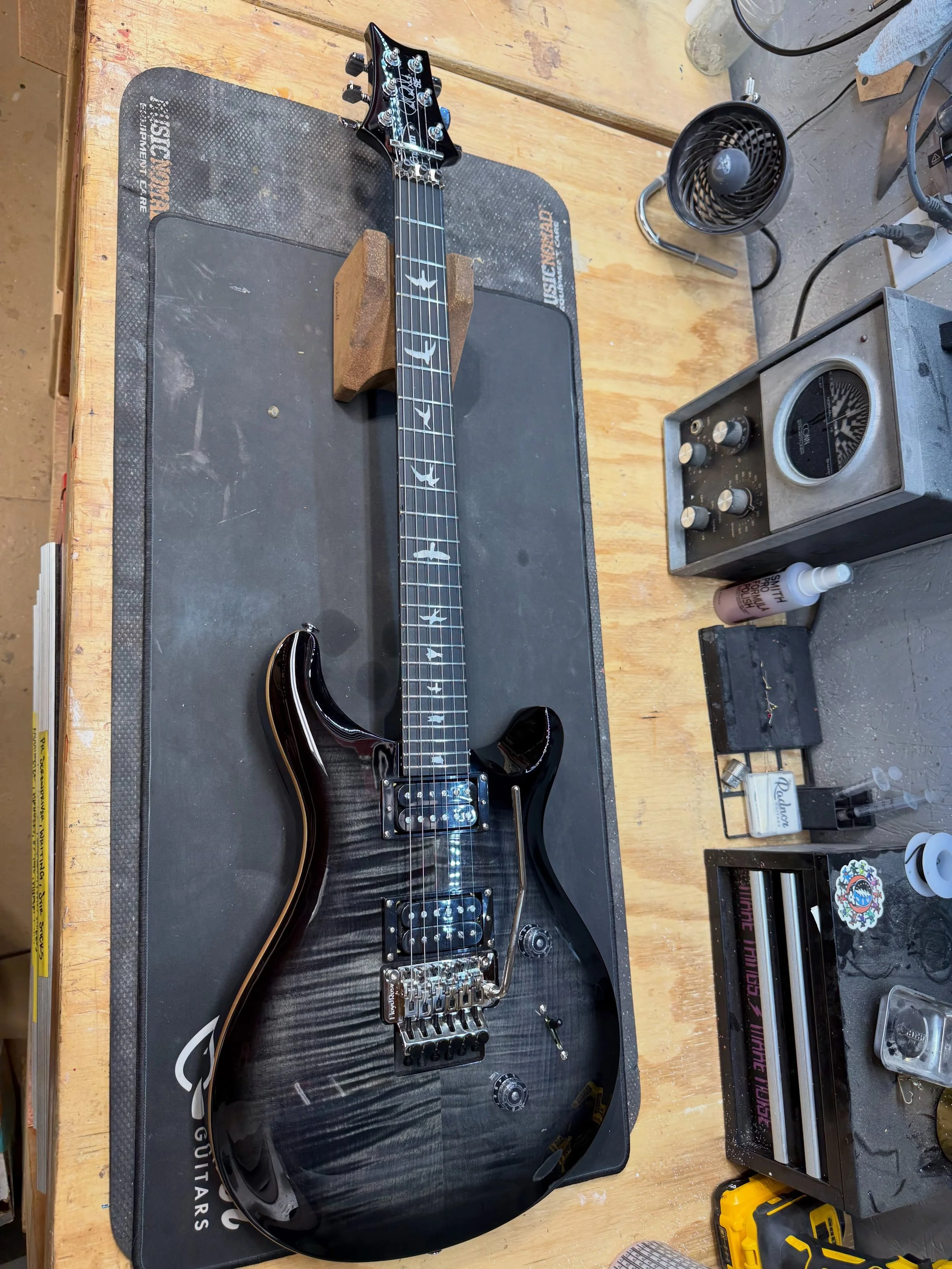Another PRS, but this one with a Floyd! Love seeing these come through the shop. This one turned out fantastic and is an absolute shredder. #floydrose #prsguitars #prs