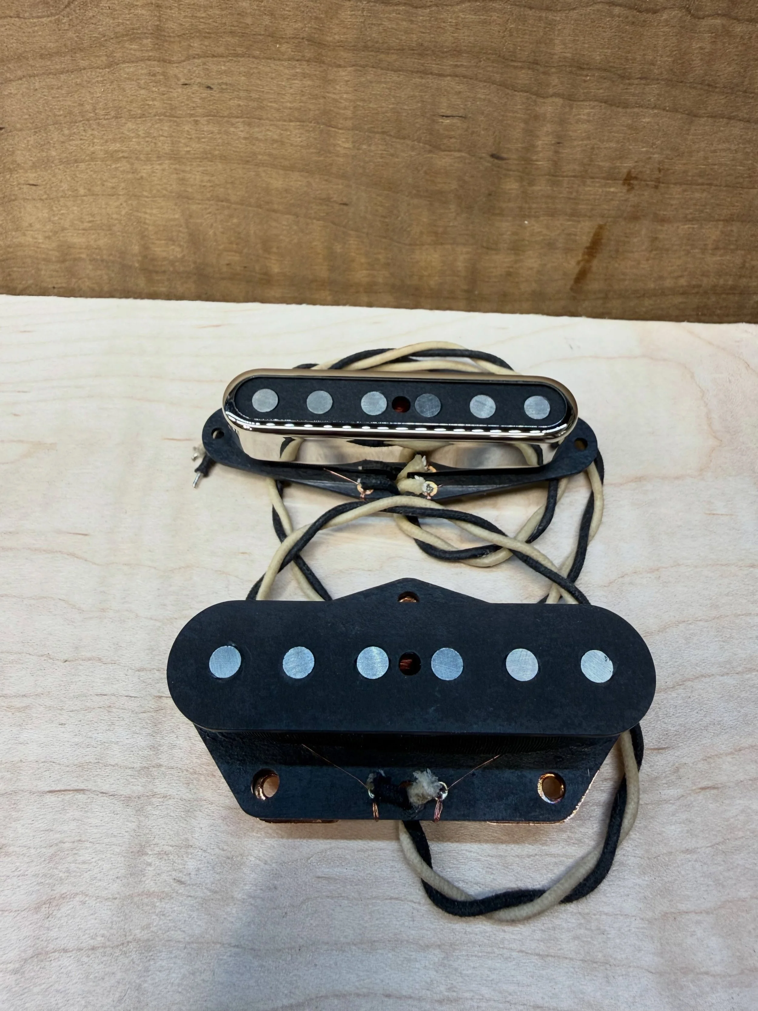 Radnor Guitars &ldquo;Stone Age&rdquo; pickups available now (on my reverb page - link though my website linked in bio) this set is my first take on a tele set. Vintage spec, lower output, but with a boost for your leads when you switch to your bridg