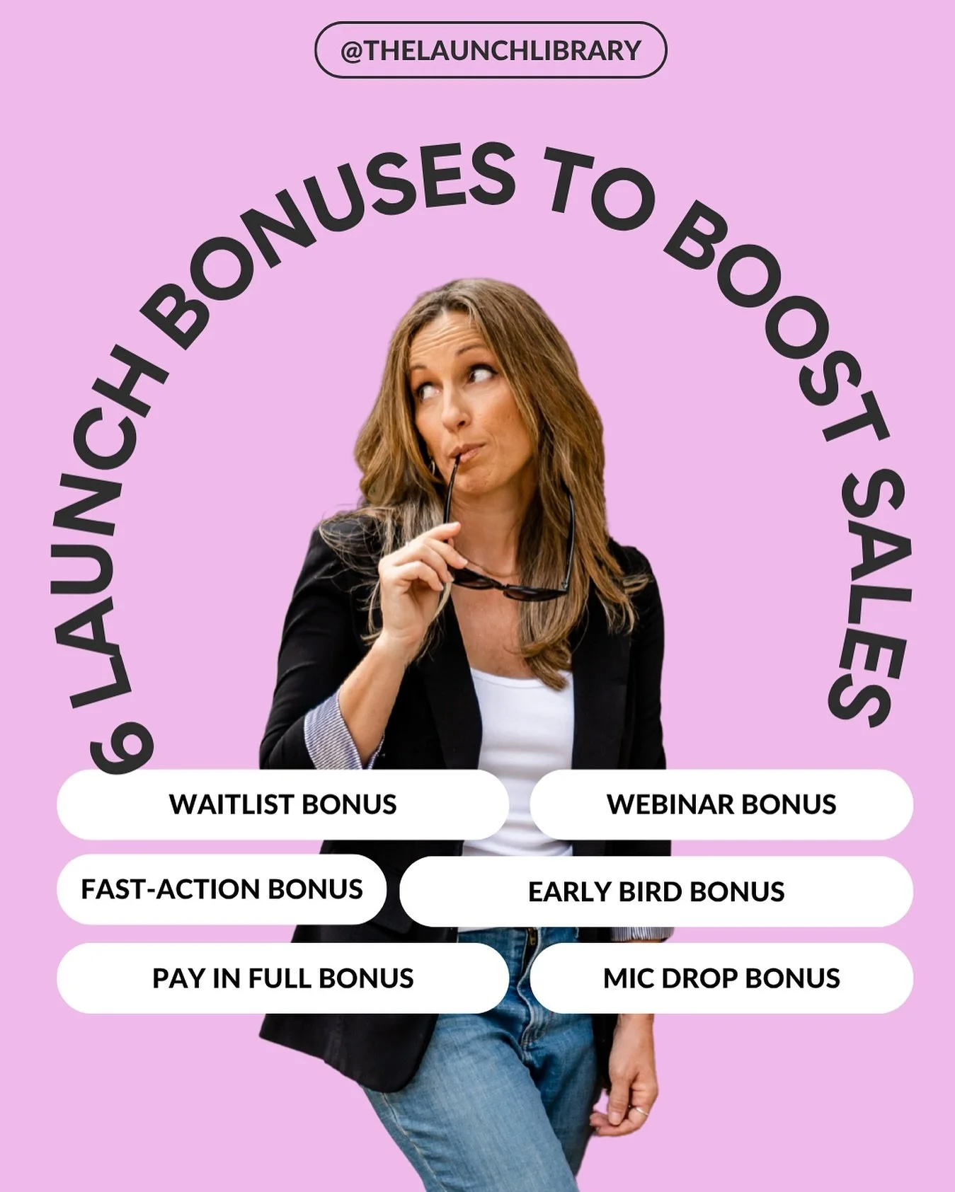 📌 This is a post you will WANT to save&hellip;

The next time you&rsquo;re stuck on ways to boost sales, come back to this post and try out one of these high-converting bonus ideas! 

6 SALES-BOOSTING BONUS IDEAS FOR YOUR NEXT LAUNCH

1 - Waitlist B