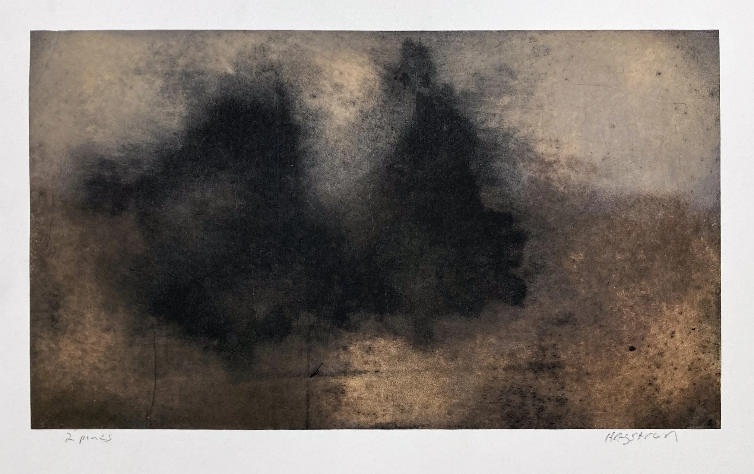 Flight, Intaglio with chine colle–unique impression, Image 15x15, 2025, 400$