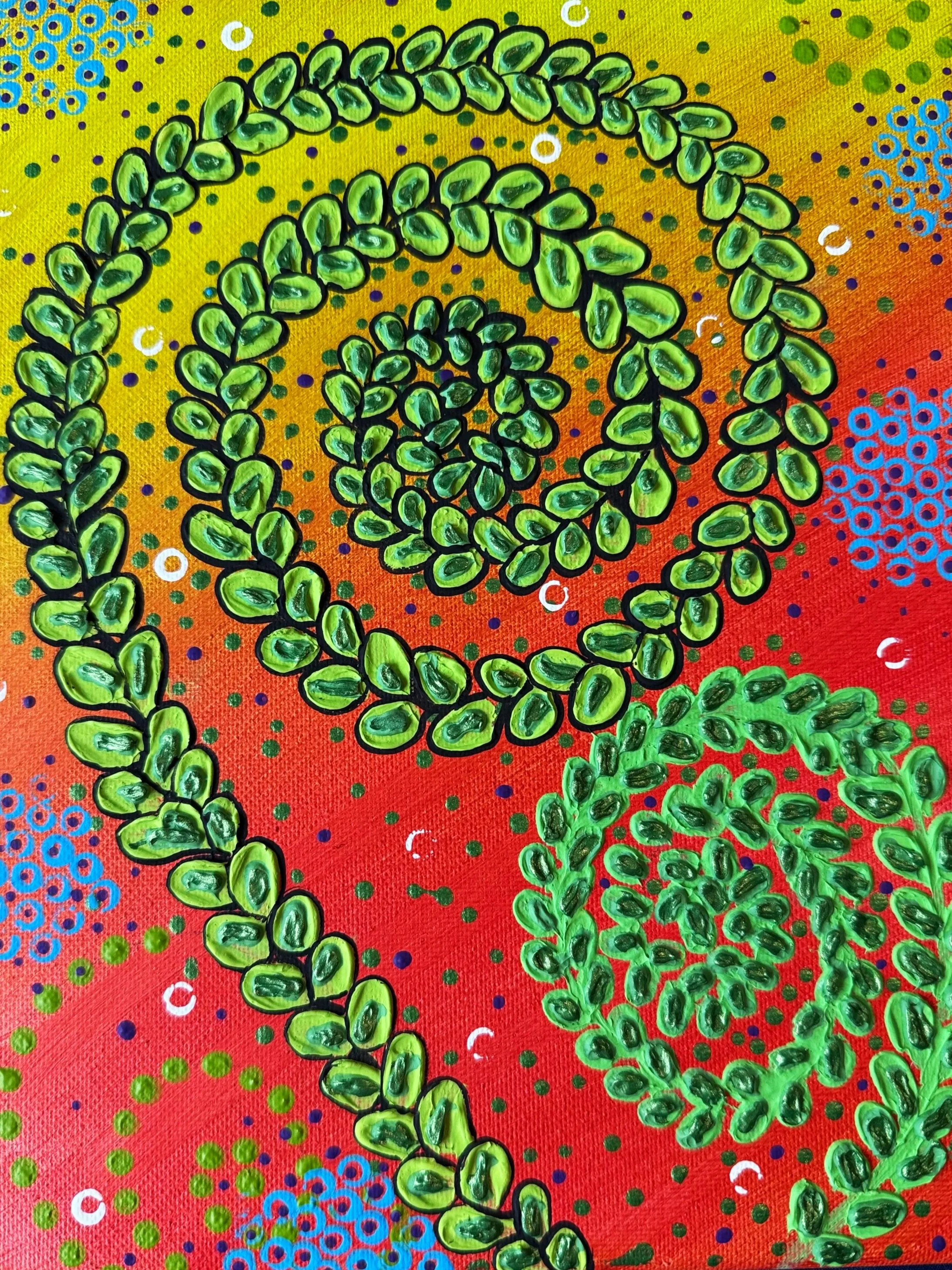 Fiddling Around. 8x10 mixed media on canvas