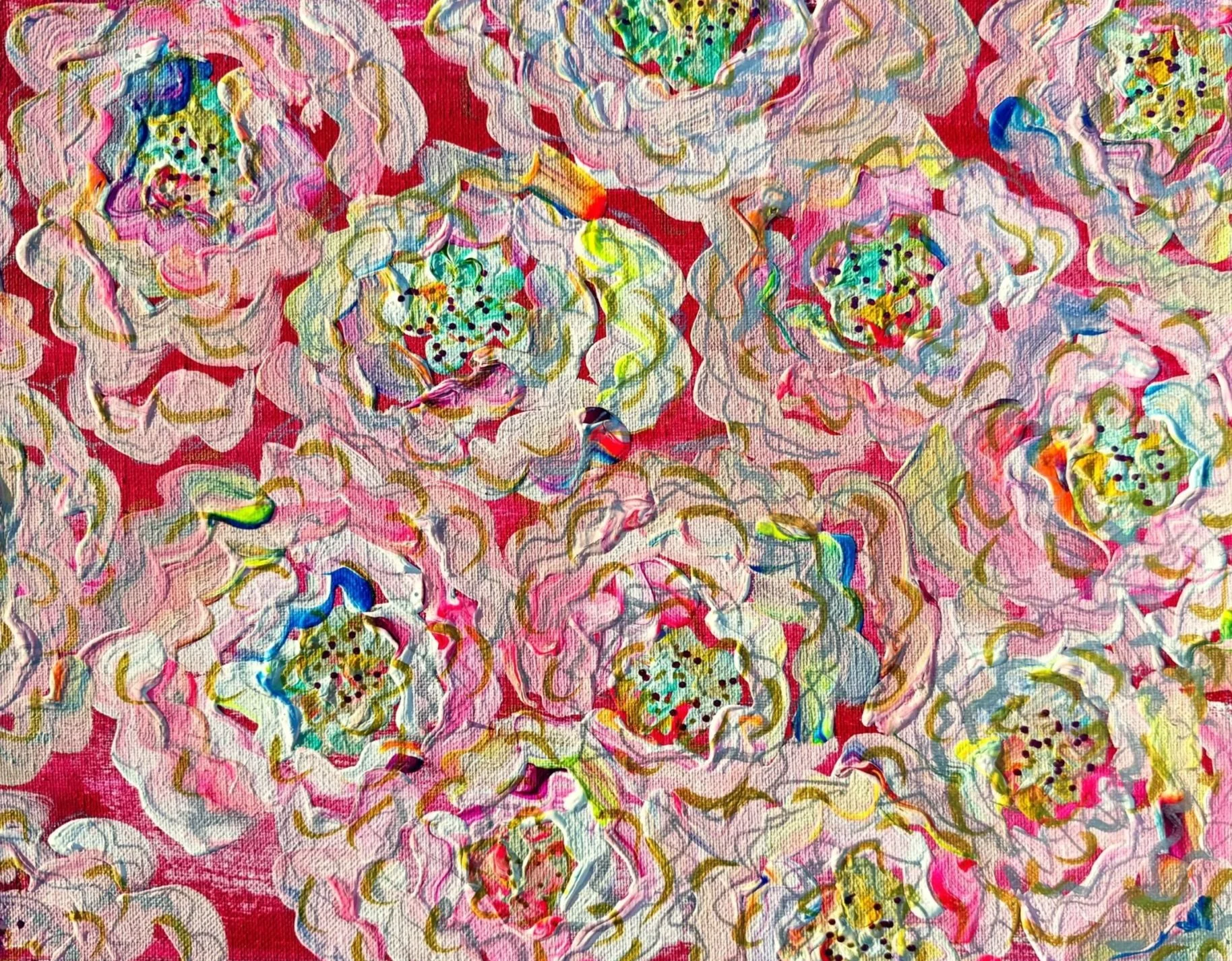 Unfolding. 11x14 acrylic on canvas