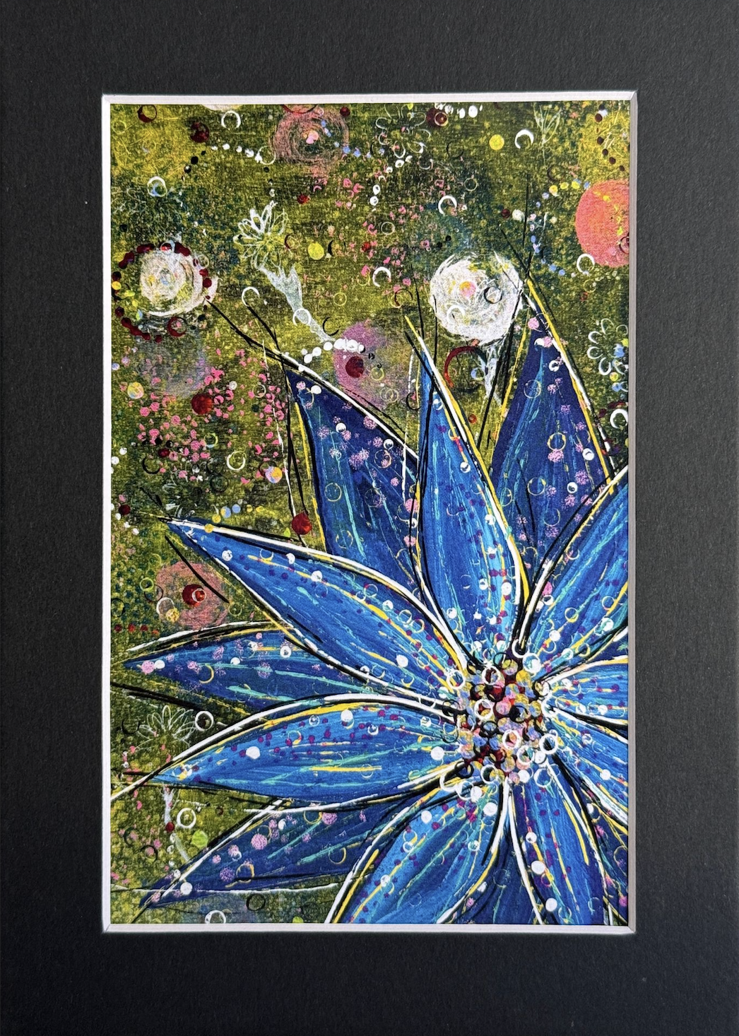 Blue Blooming 5x7 Matted Print