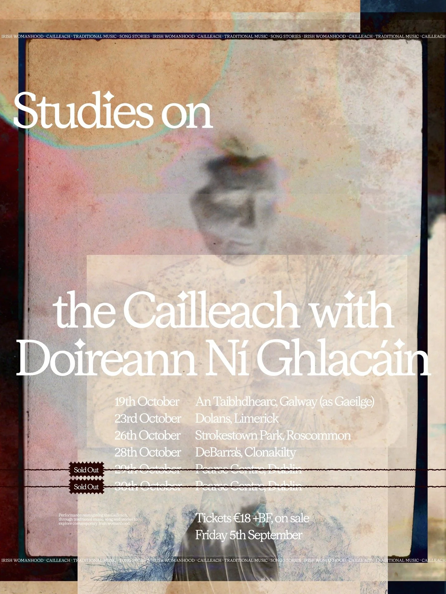 F&eacute;ach ar seo! You don't want to miss this. 
@doireannnighlacain brings her show &quot;Studies on the Cailleach&quot; to Dublin, Galway, Cork, Limerick and Roscommon! Ach n&aacute; b&iacute;odh imn&iacute; ort, tickets are still available for s