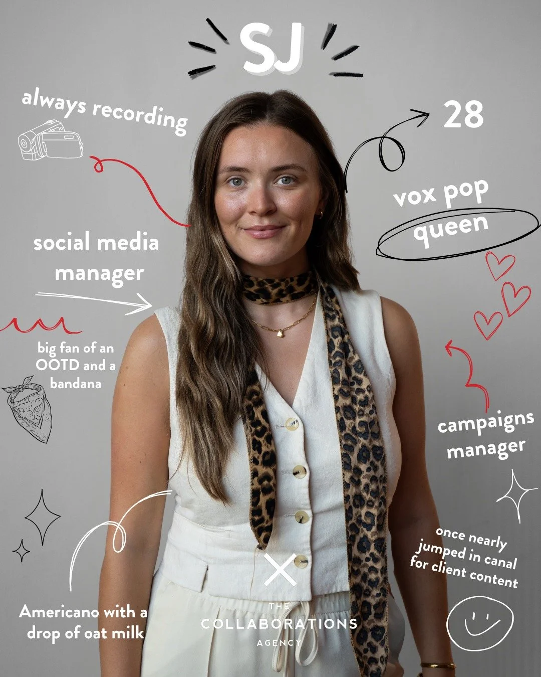Say Hello to SJ 🌟

The Campaigns &amp; Social Manager at The Collaborations Agency, part of Hunter Media Group, where she leads creative campaigns that drive real impact.

With a background in client services, she has a deep understanding of what ma