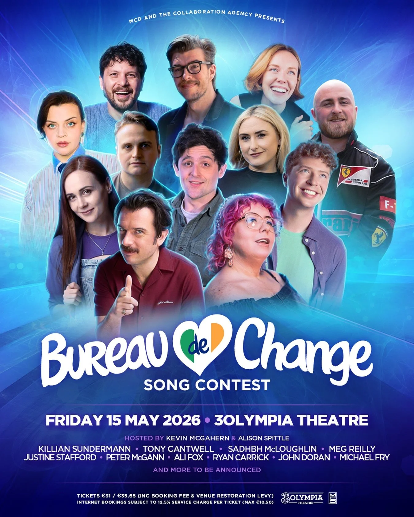 Mark your calendars - May 15th at the 3Olympia theatre.

The 2026 Bureau de Change Contest is back with an incredible lineup and an unforgettable light in store! Tickets on sale this Friday 20th on Ticketmaster. 
See you there🌟