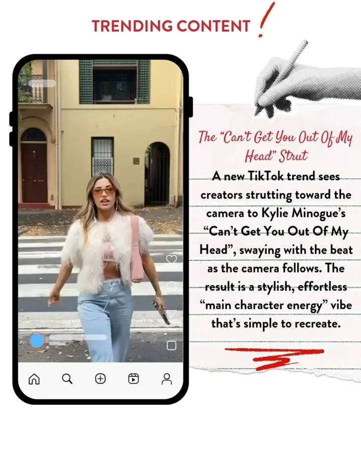 What&rsquo;s Trending right now!
From content formats to creative styles, these are the trends gaining major momentum on IG &amp; TikTok.

Bookmark this for your next post!🌟

Credit:
Tiktok: lauraelizabeth6
Tiktok: juliagraef