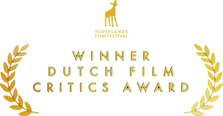 Nederlands Film Festival winner Dutch Film Critics Award with a stylized trophy and golden laurel branches.