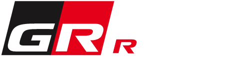Toyota Gazoo Racing logo with the letters G, R, and the words Toyota Gazoo Racing on a black background