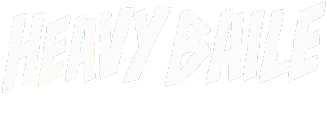 The word 'Heavy Bale' written in bold, stylized white letters with a slight 3D effect on a dark background.