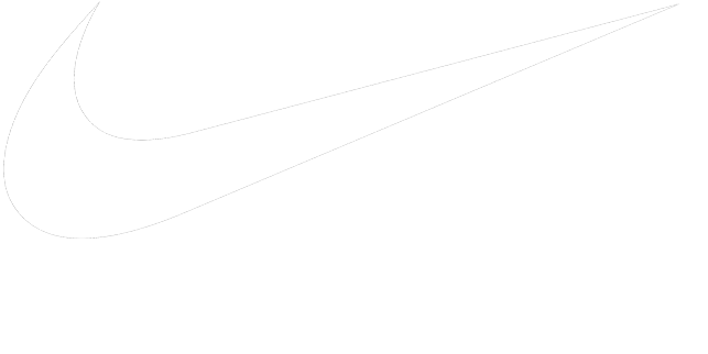 Close-up of a white Nike logo on a black background.